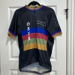 ONYX Men's Black Multicolor Cycling Jersey